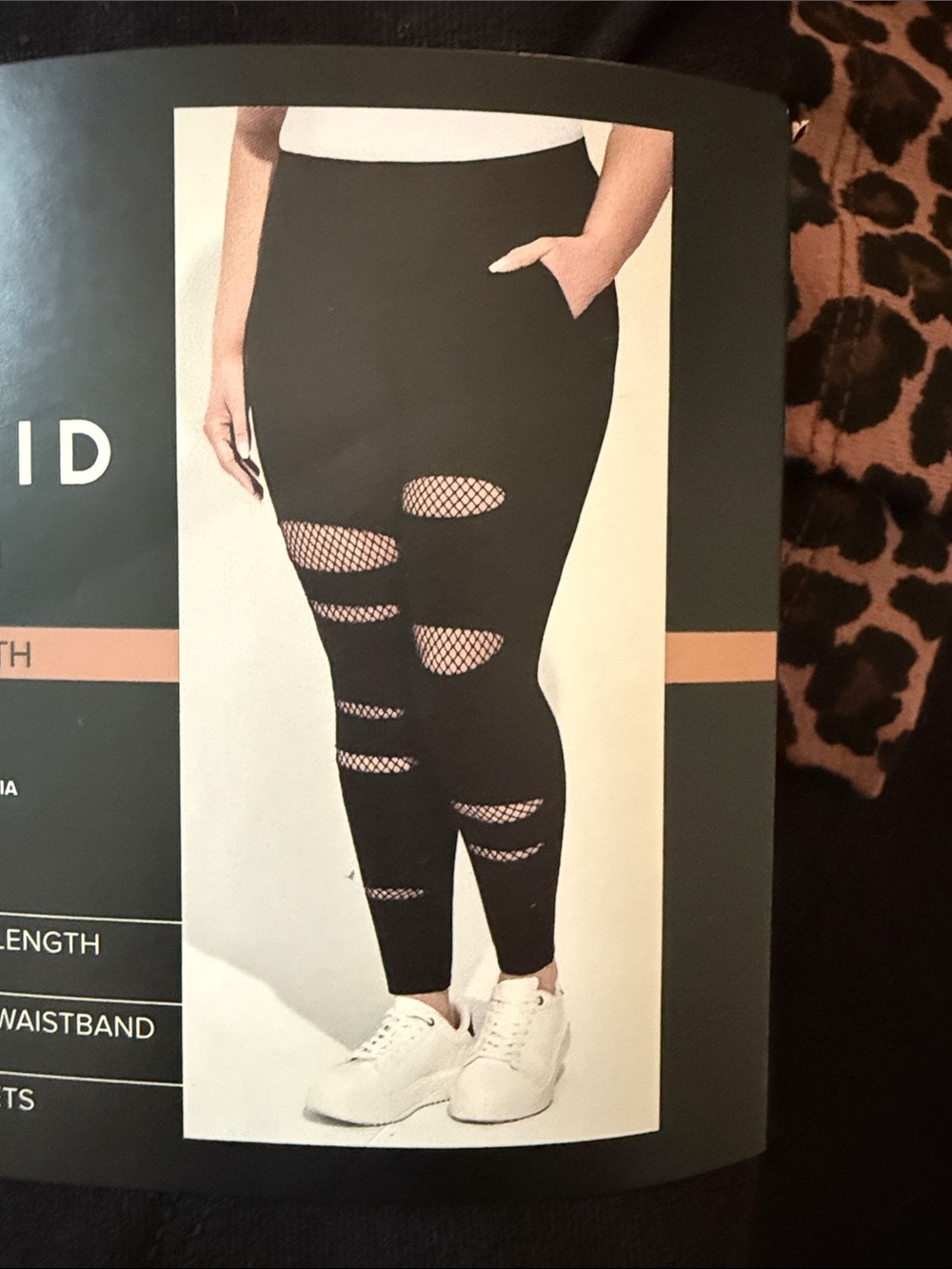 torrid Black Fishnet Slash Leggings-size 2